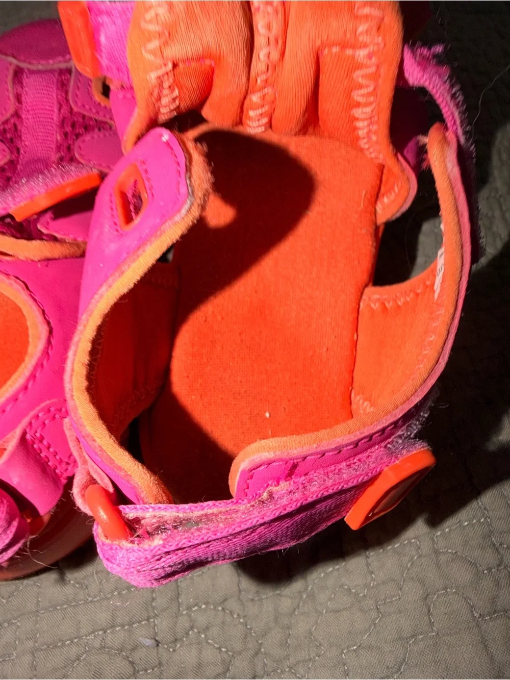 Clarks Kids Bright Pink and Orange Water Shoes - Size 8
